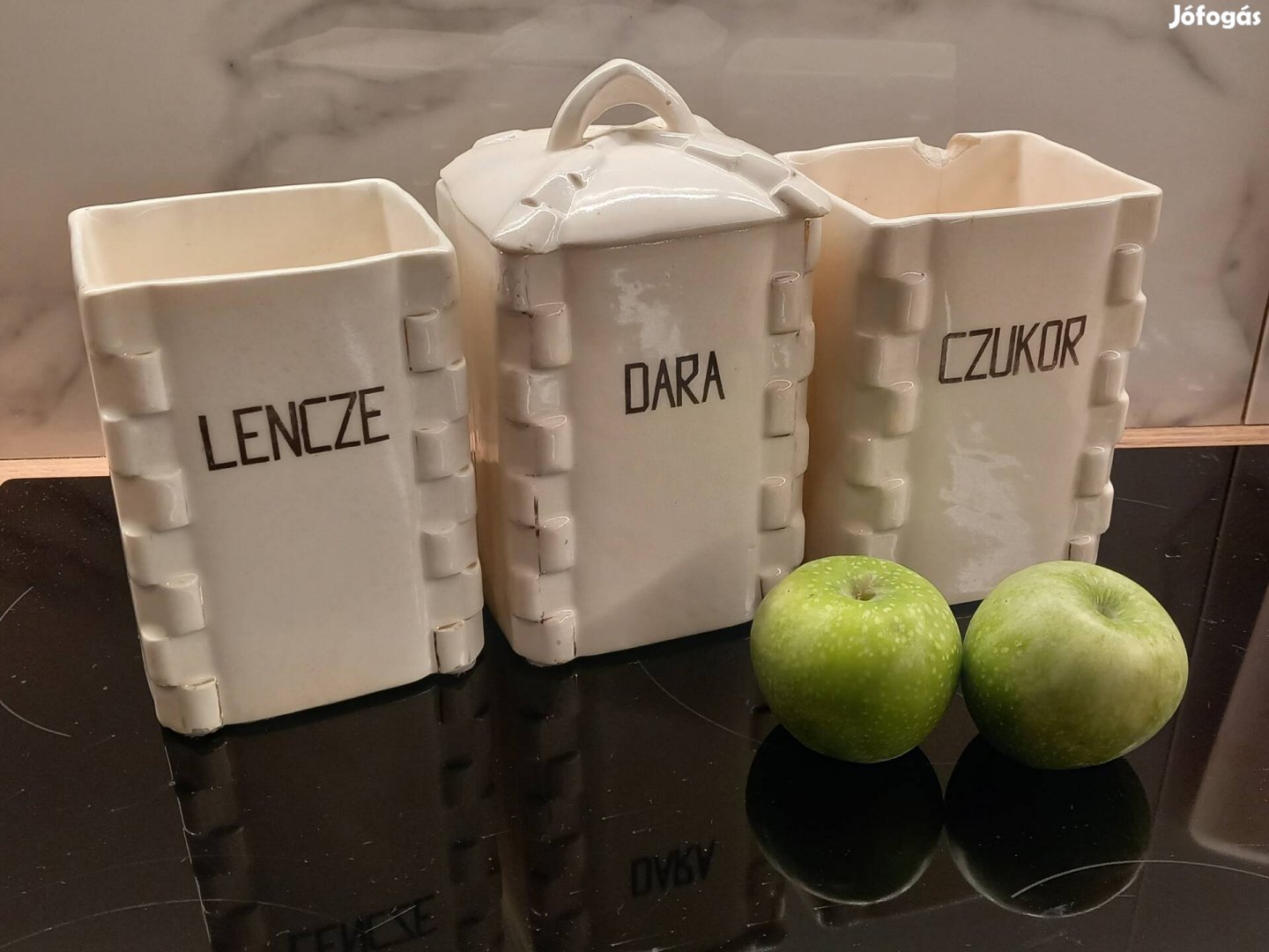 Antik fajansz fűszertartó tartó