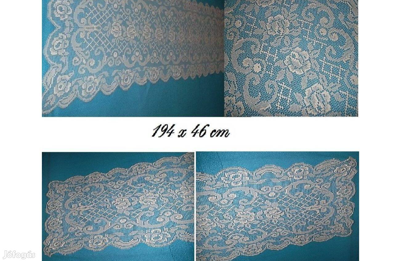 Antik filé csipke asztali futó 194 X46 cm