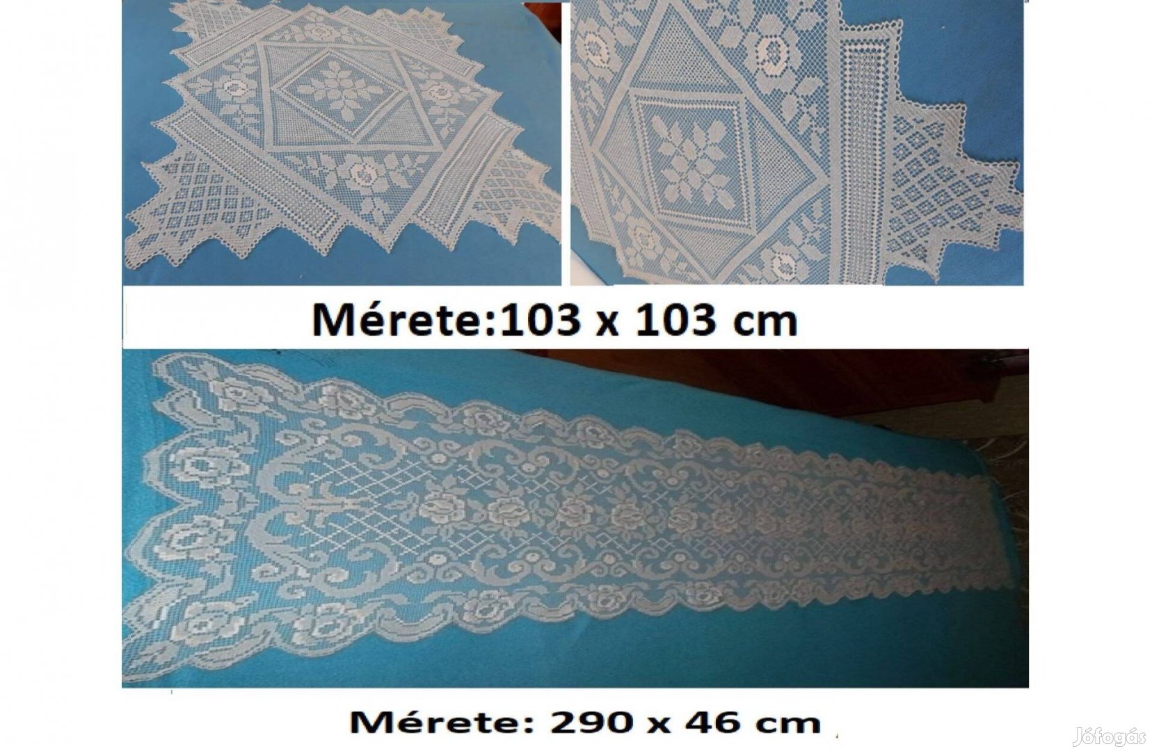 Antik filé csipke terítők