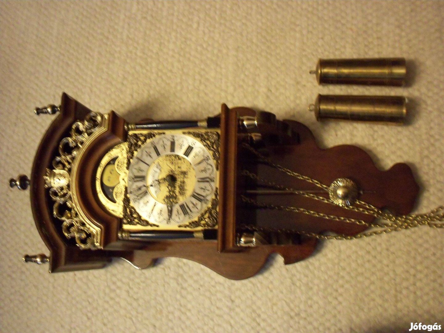 Antik flamand Sallander falióra fali óra ingaóra