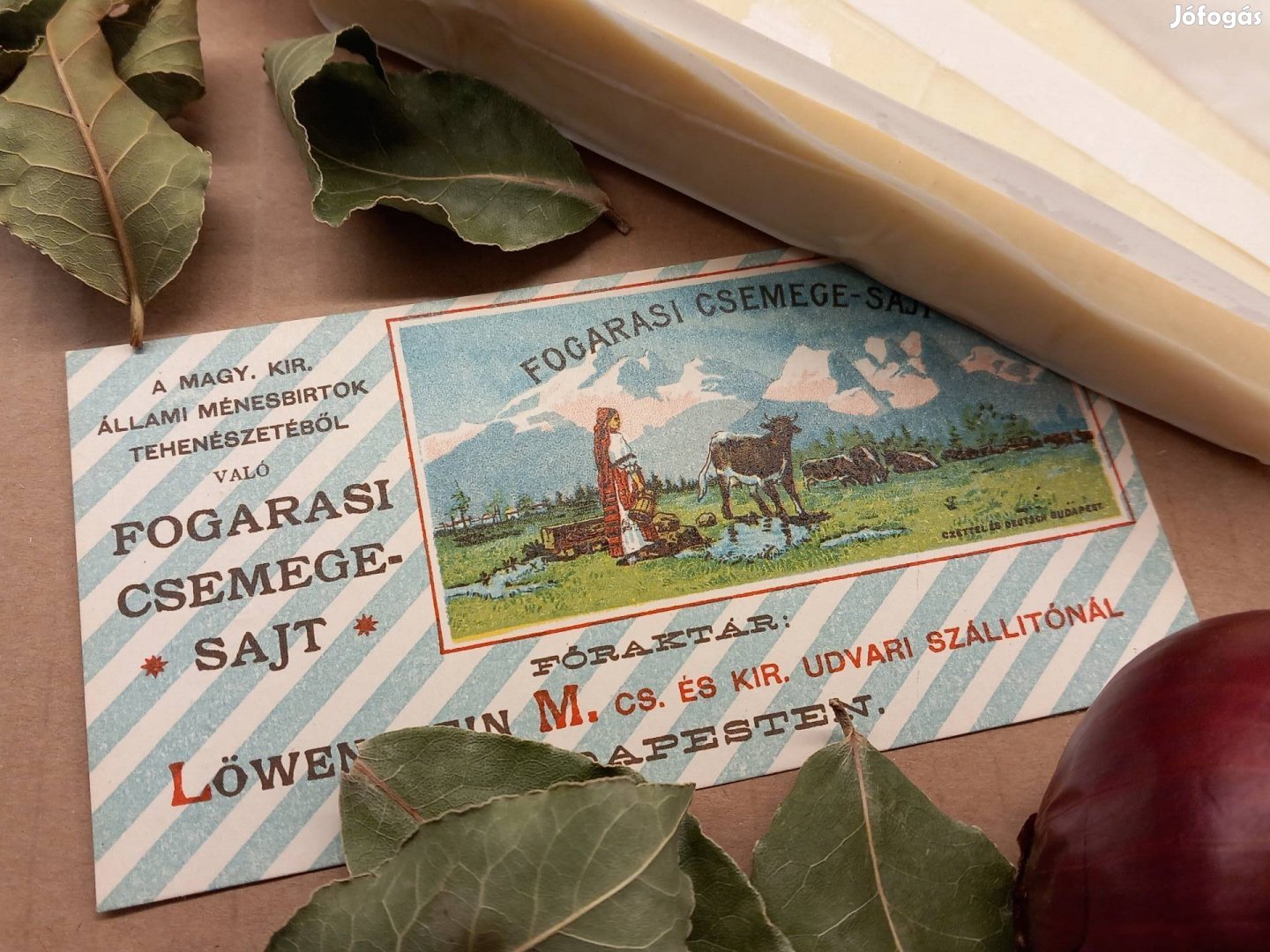 Antik fogarasi erdélyi sajt számlálócédula
