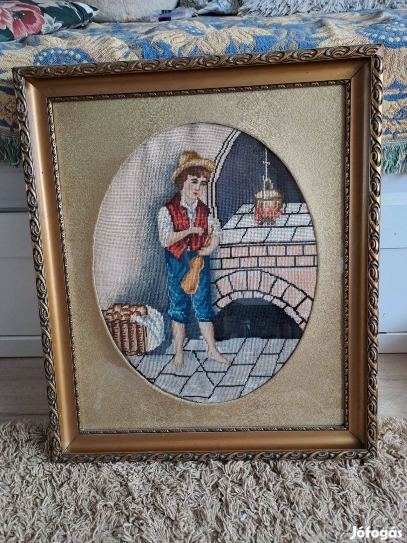 Antik gobelin kép
