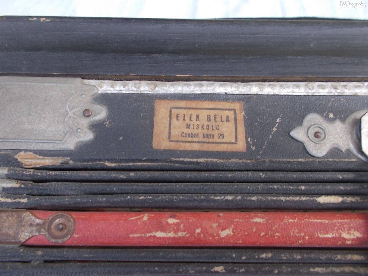 Antik hangszer harmónika Elek Béla Miskolc 100 éves működik