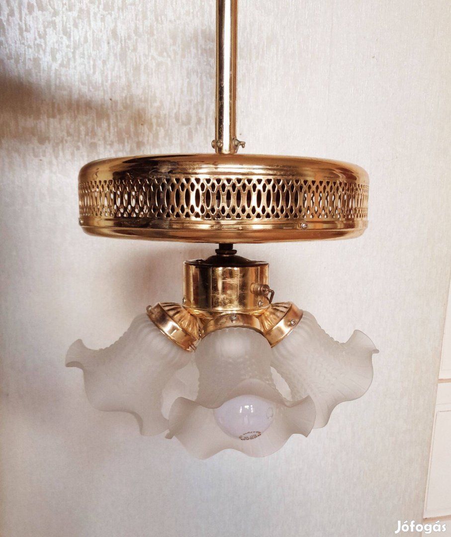 Antik hatású retro csillár, mennyezeti lámpa, 4 lámpás, E27
