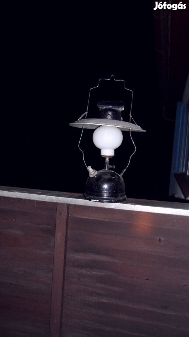 Antik hordozható gázos lámpa original England, magas