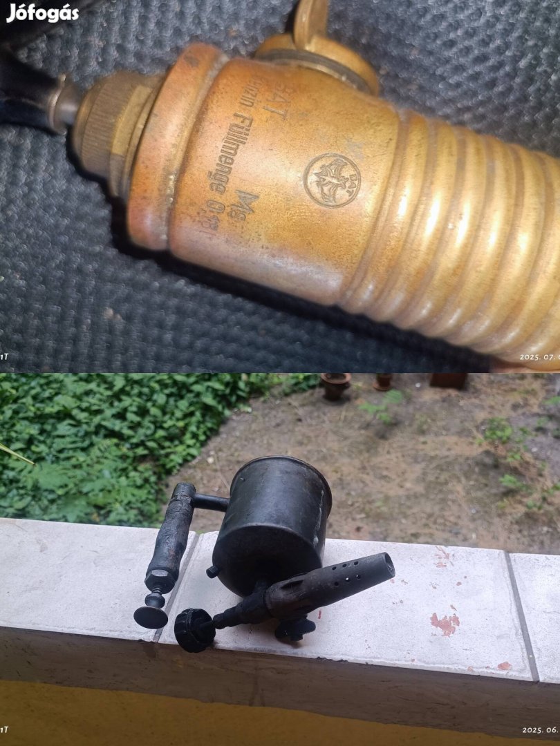 Antik jelzett gázlámpa, kettő együtt. Utánvét