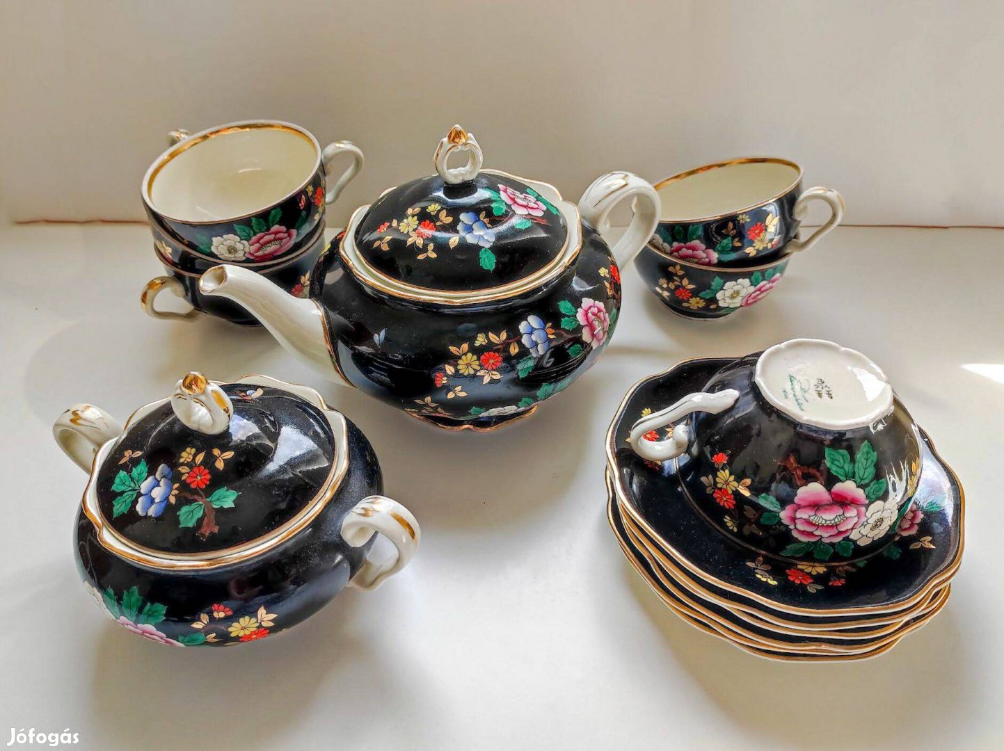 Antik kávés teás készlet porcelán egyedi