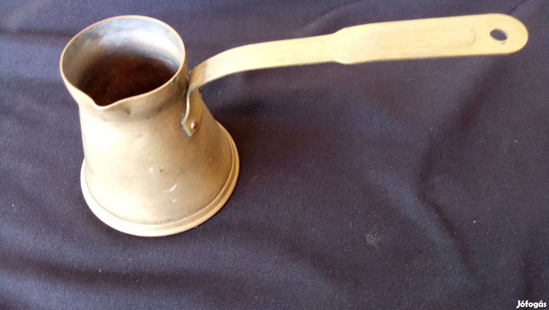 Antik keleti kávéfőző, dzsezva, sárgaréz 