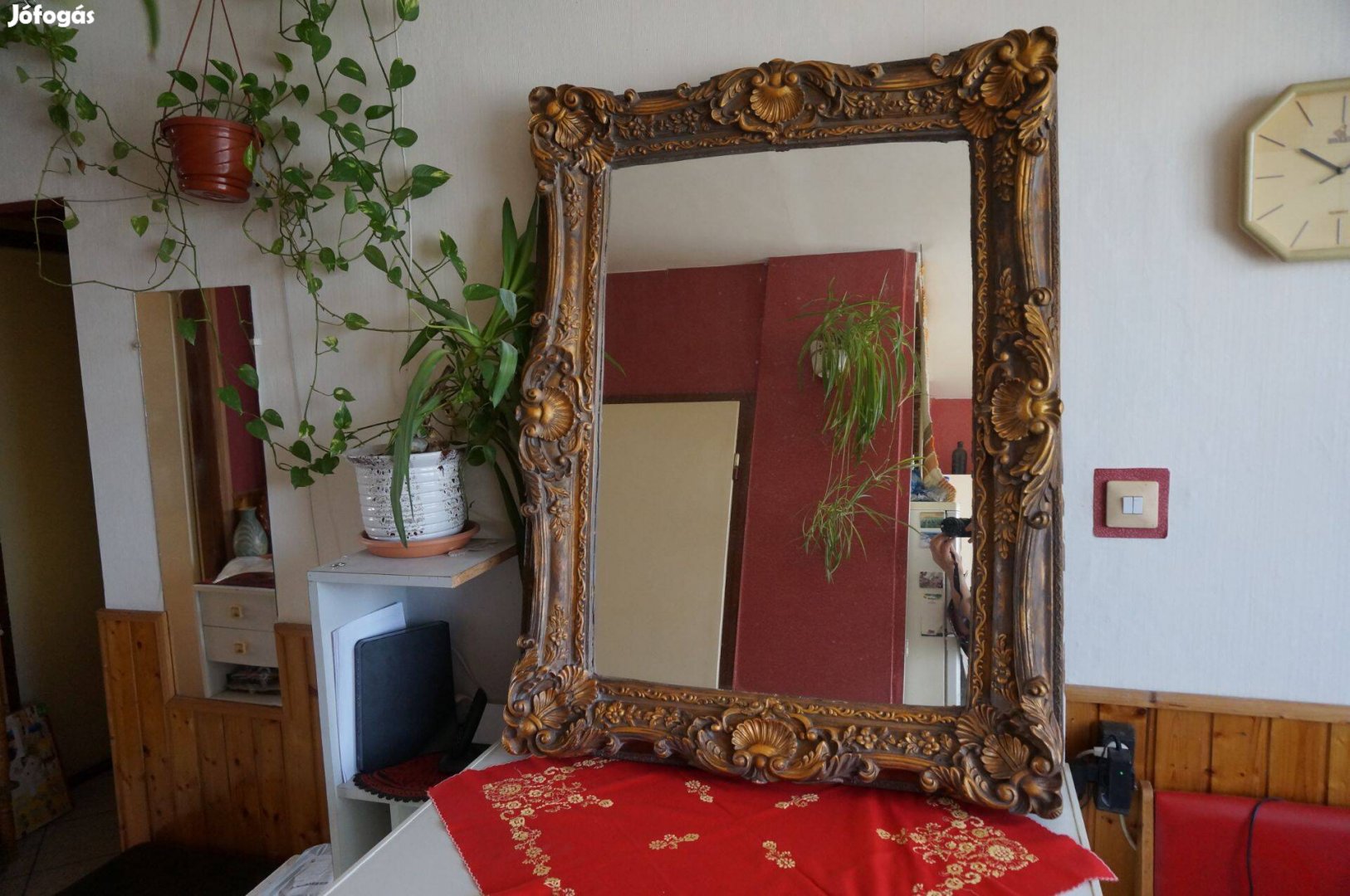 Antik keretes, nagyméretű Tükör Eladó