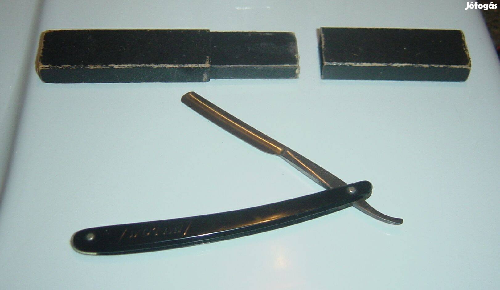 Antik késes Solingen Wotan borotva tárolódoboz jelzett