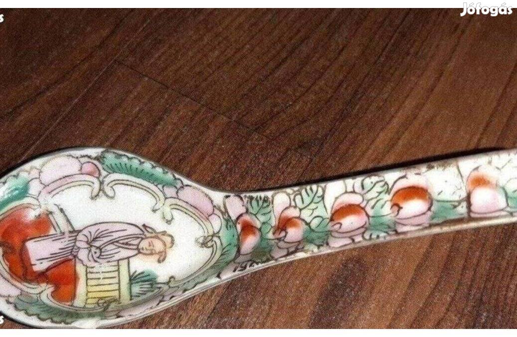 Antik kínai porcelán kanál