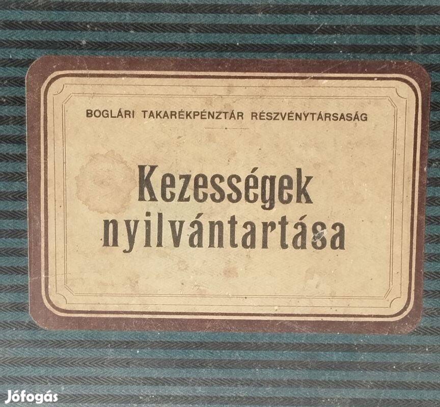 Antik könyv.Balatonboglár 1927. "Boglári Takarékpénztár Rt