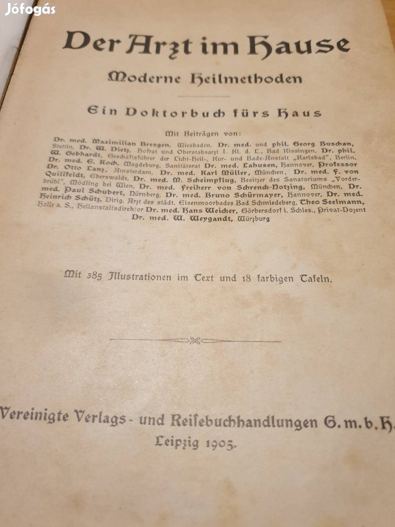 Antik könyv Orvos a családban németül 118 éves