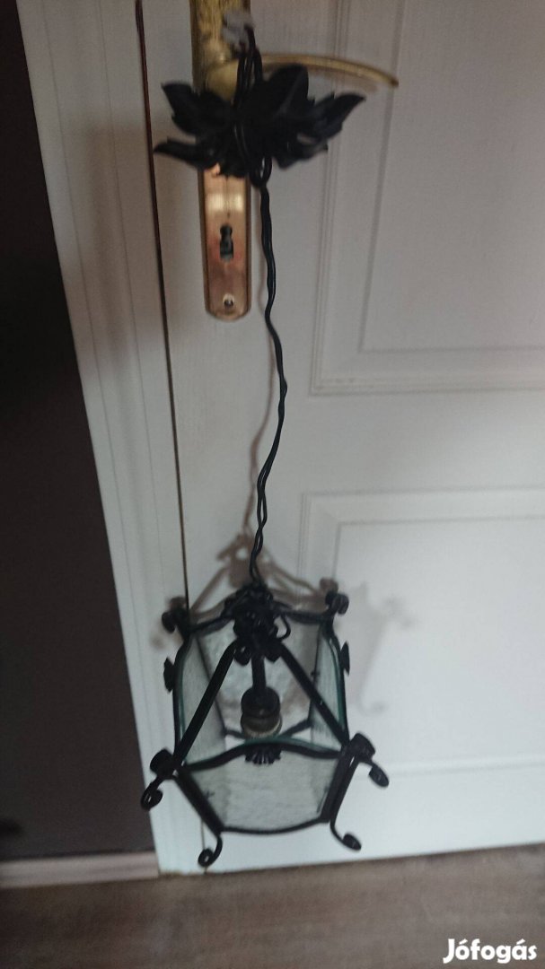 Antik kovácsoltvas függő lámpa eladó