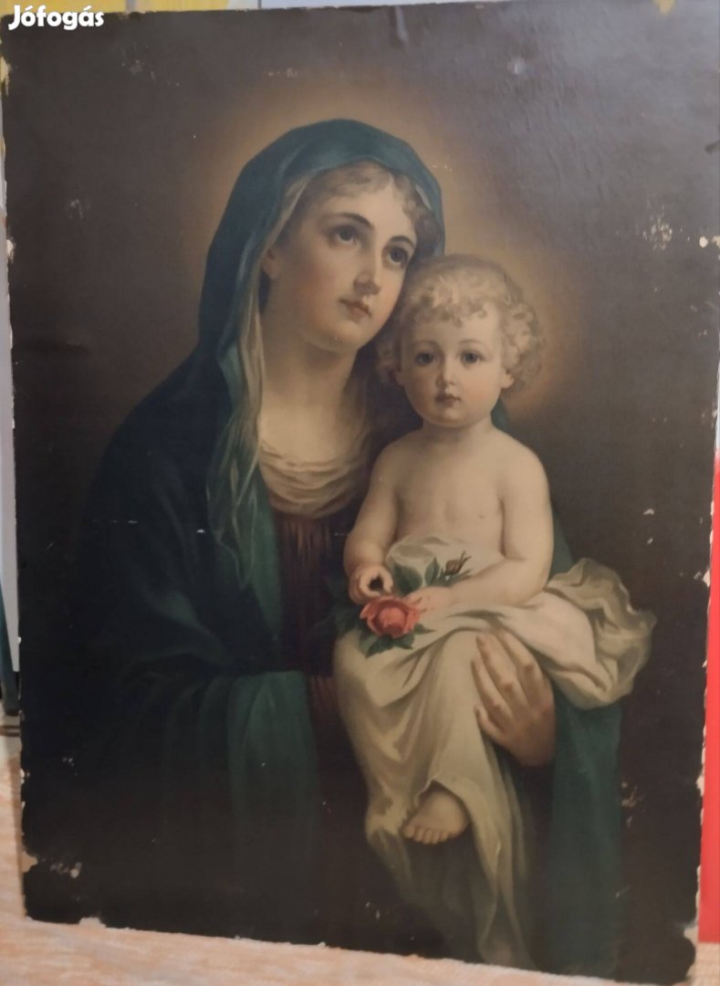 Antik litográfia Hans Fuchs nagyméretű