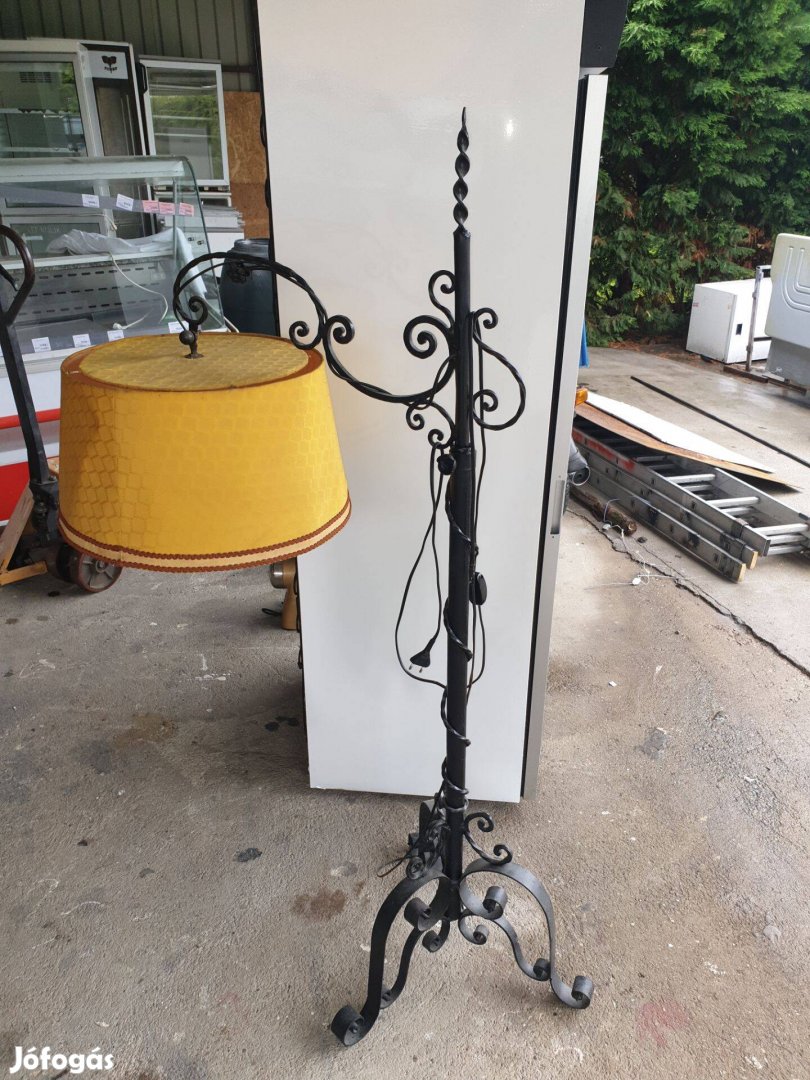 Antik nagyméretű kovácsoltvas állólámpa