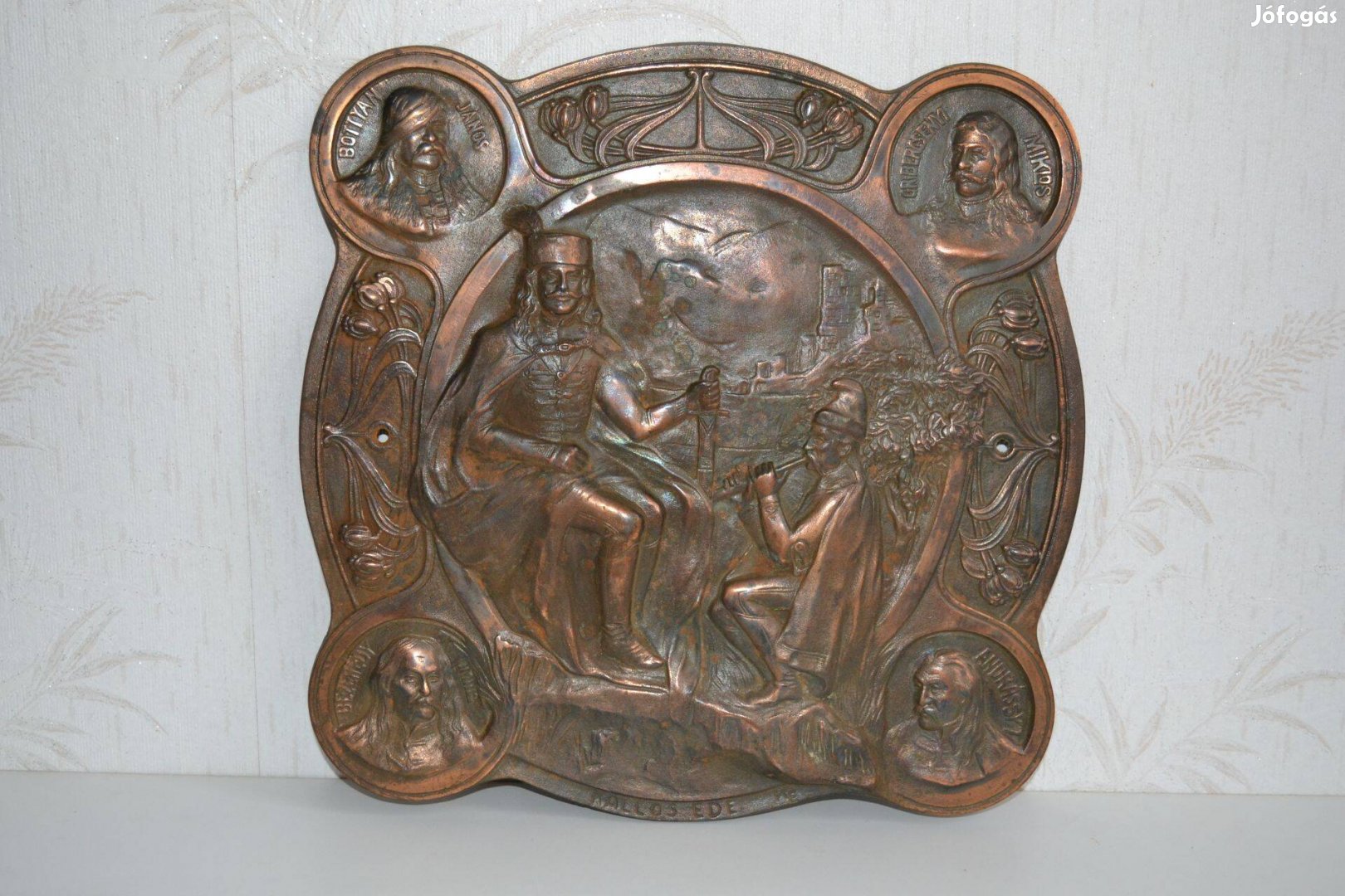 Antik öntöttvas Rákóczi relief