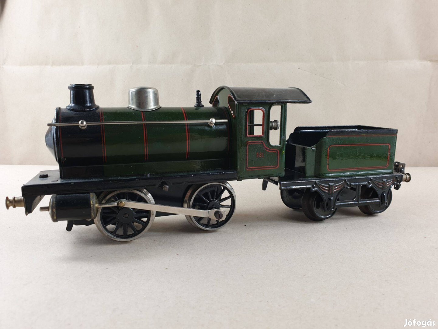 Antik óraműves gőzmozdony, 1-es nyomtávú Mrklin 981