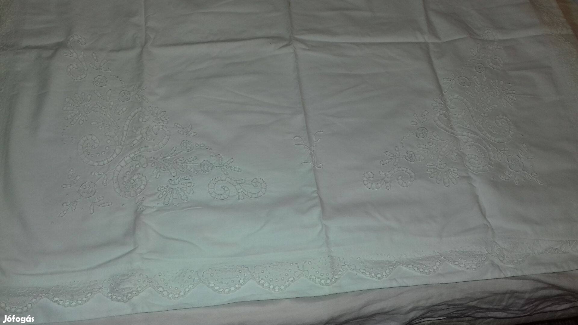 Antik pamut nagy párna huzat hímzett 90x70cm