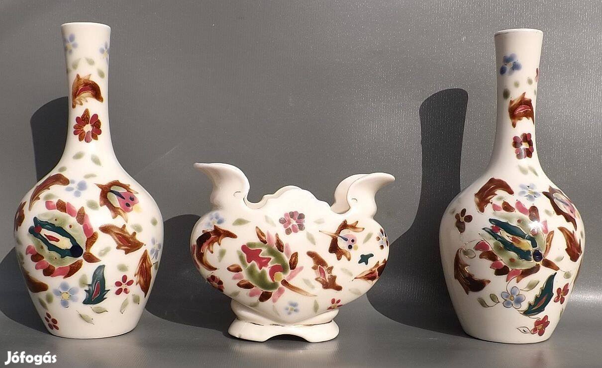 Antik perzsa mintás porcelán vázák 3 db