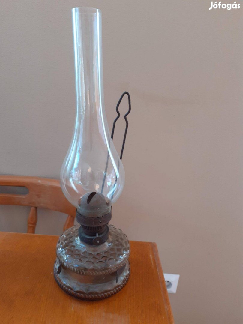 Antik petróleum lámpa falra akasztható 35cm hibátlan