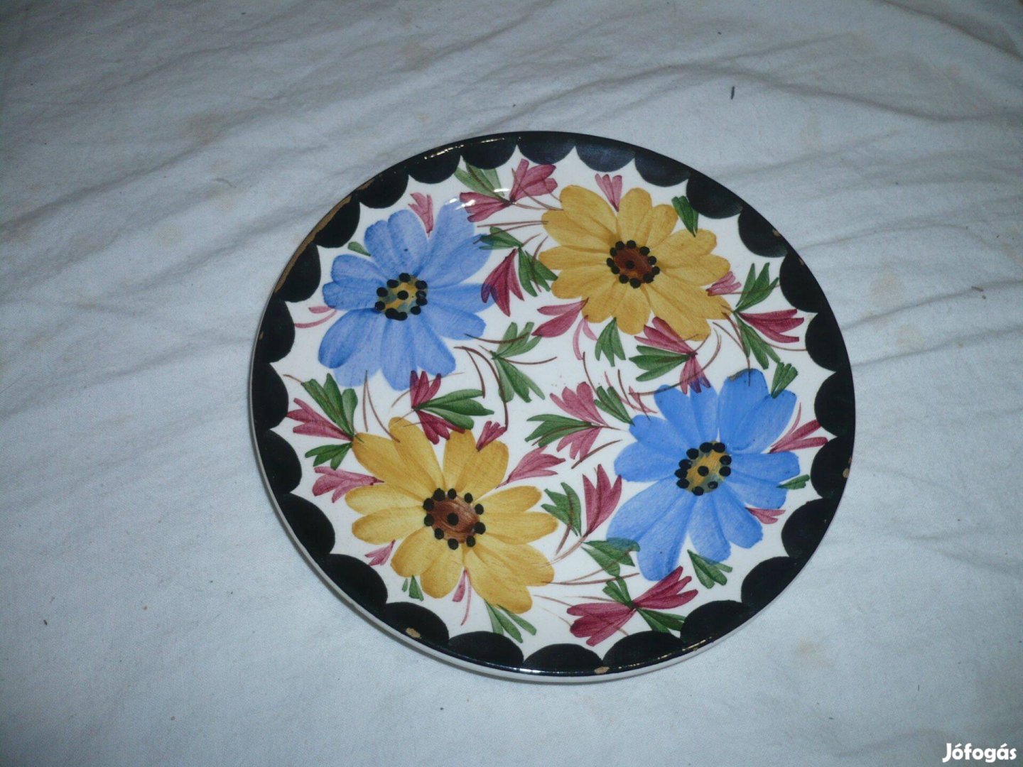 Antik porcelán fajansz városlőd fali tányér