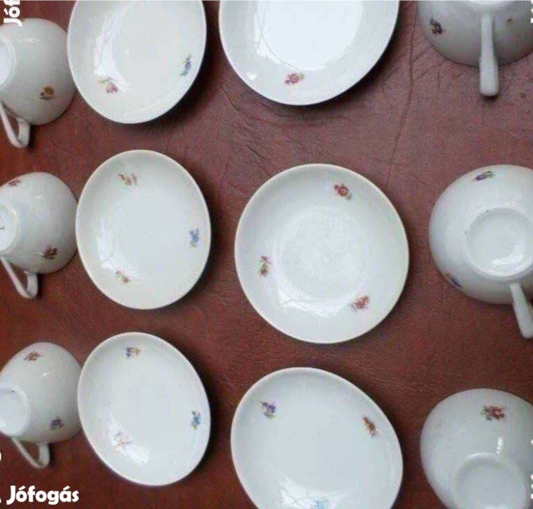 Antik porcelán kávés csésze készlet