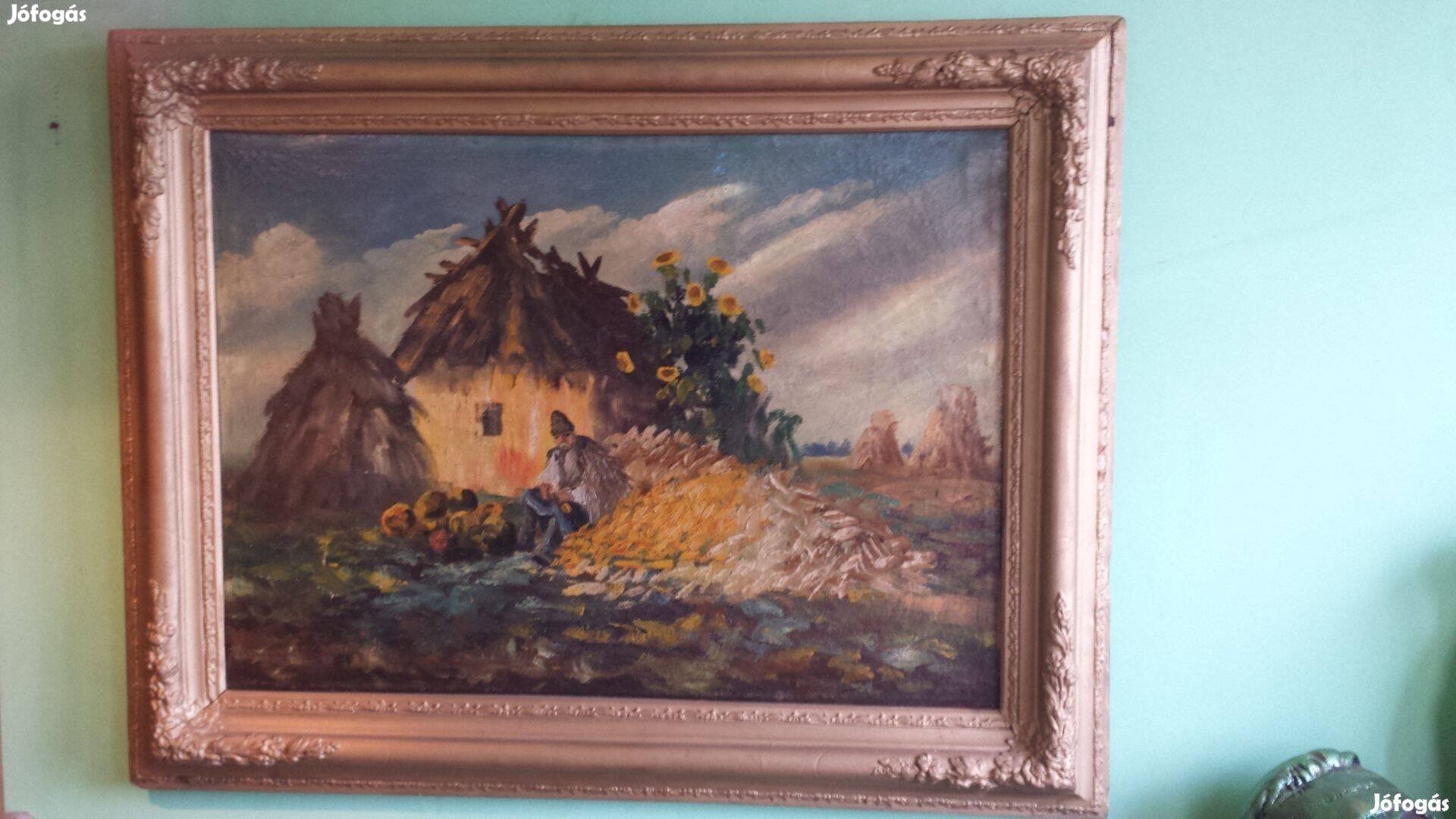 Antik régi Móré Mihály debreceni olajvászon festmény