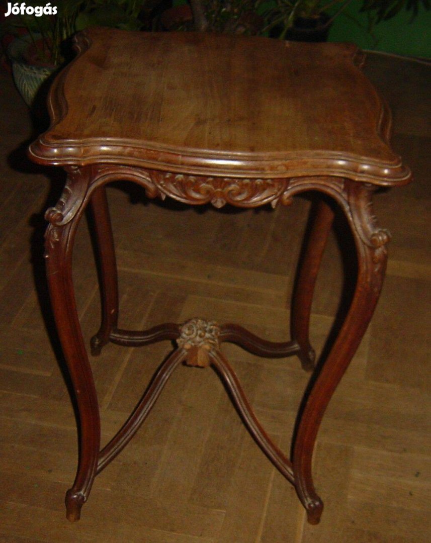 Antik rokoko szalon kis asztal (1820 körül) 50x50 cm