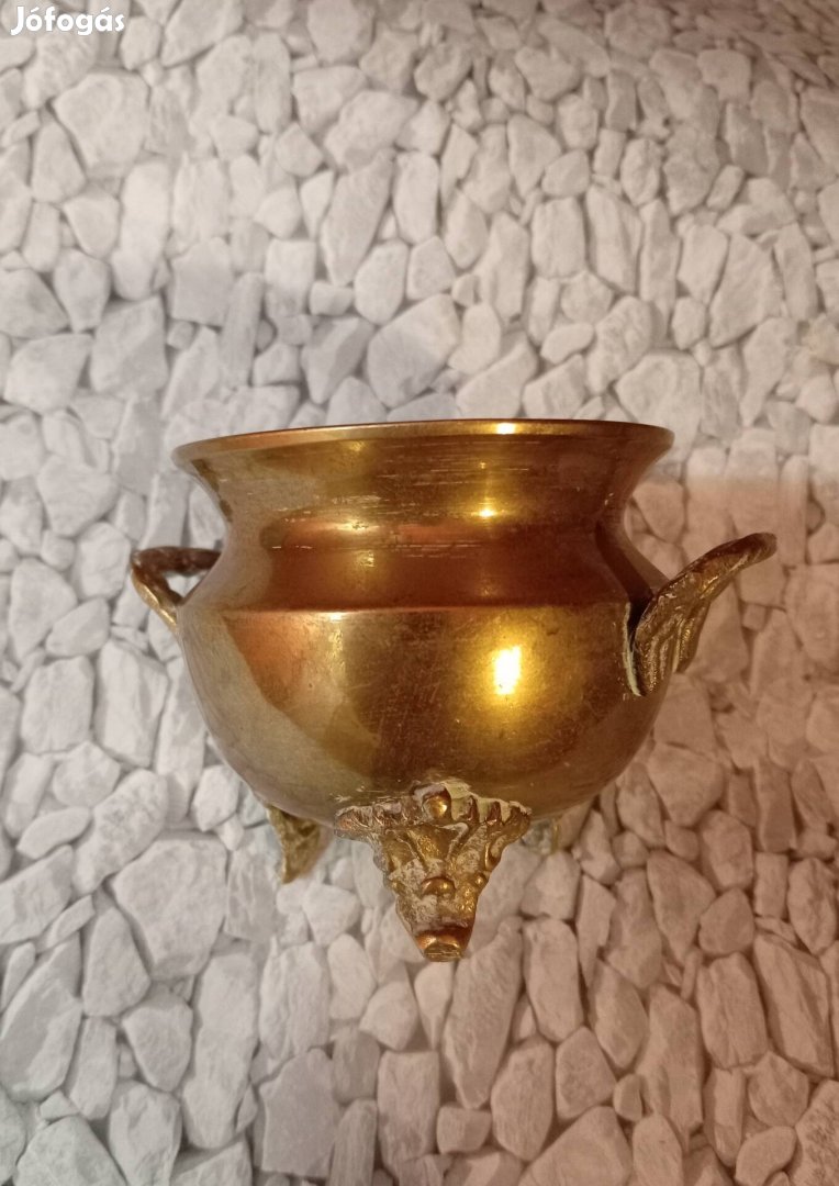 Antik sárgaréz kaspó