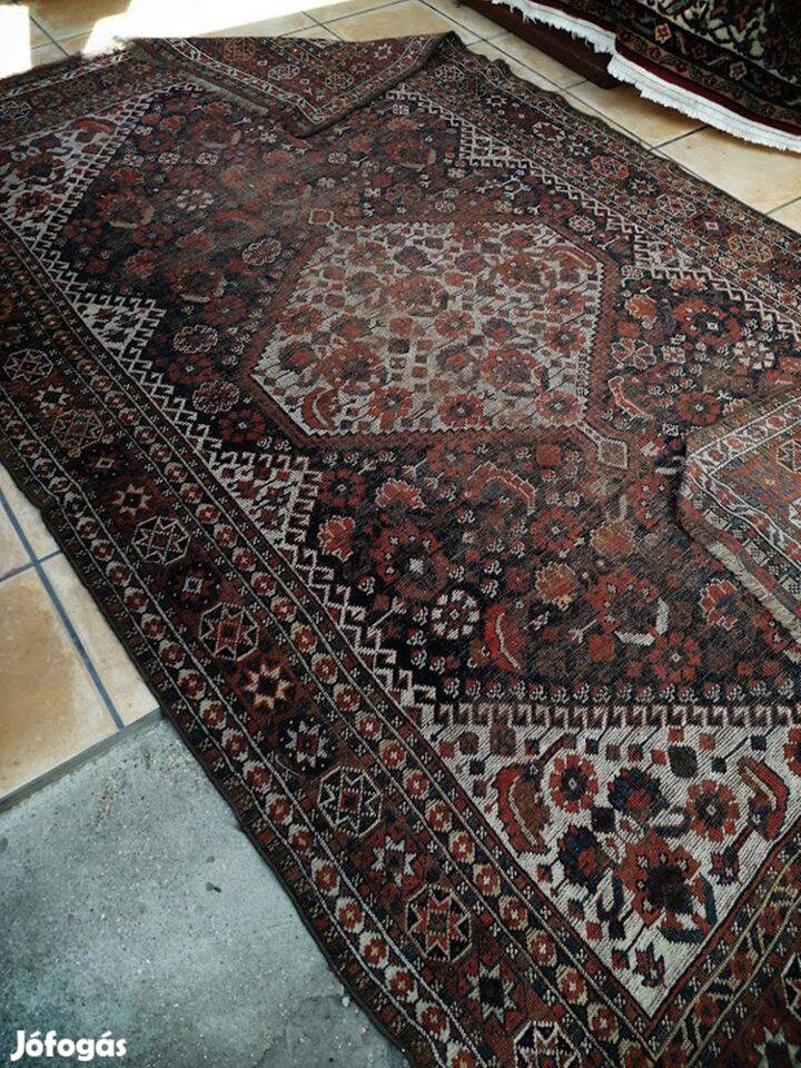 Antik shiráz szőnyeg , 170 x 285 cm, gyűjtői darab !