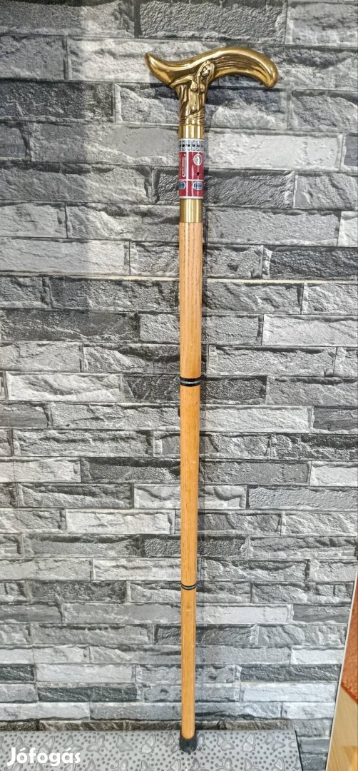 Antik stílusú sárgaréz sétabot - Nőalakos markolat, titkos