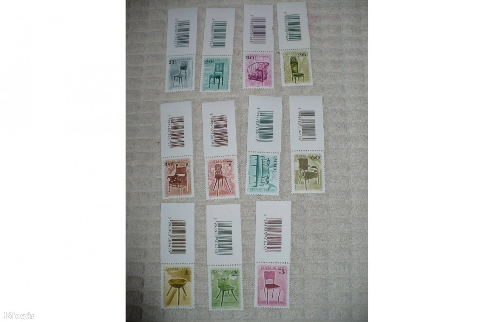 Antik székek bélyegsor