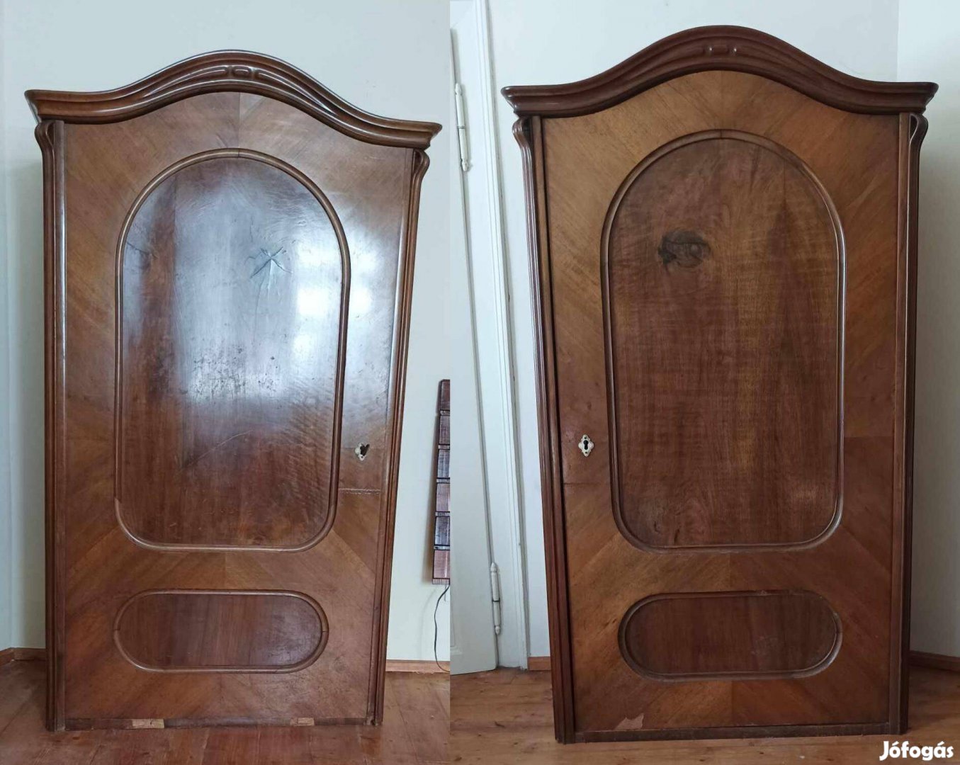 Antik szekrények 2 darab 1 ajtós 1900-as évek elejéről
