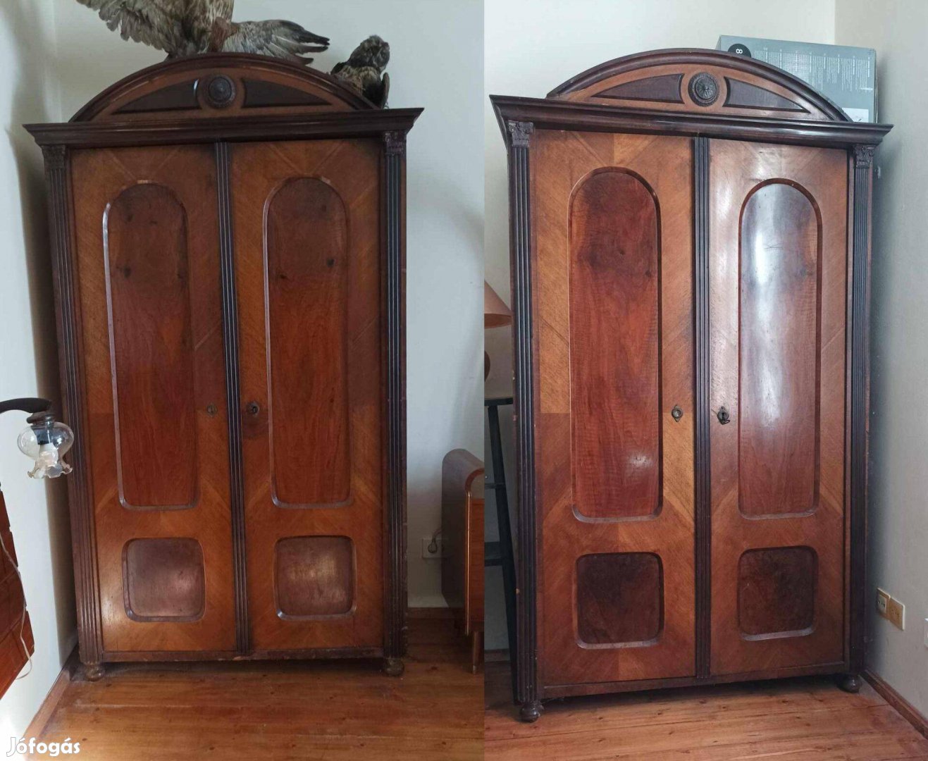 Antik szekrények 2 darab 2 ajtós 1900-as évek elejéről