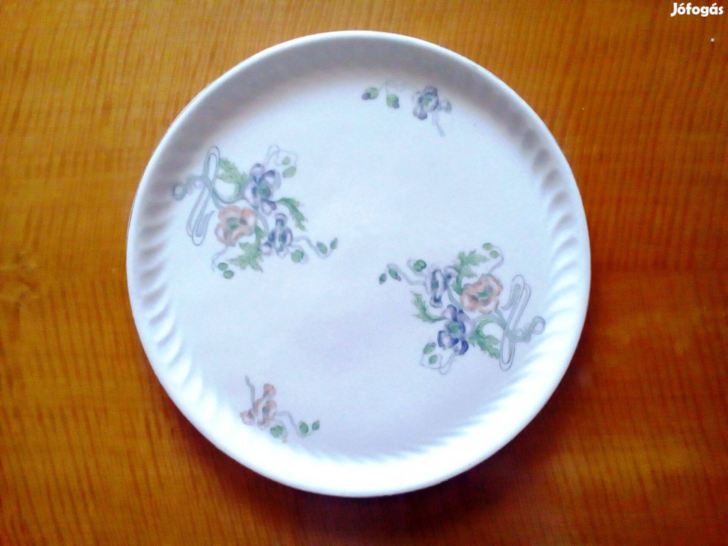 Antik szép porcelán tányér, tálca, falra akaszthatós