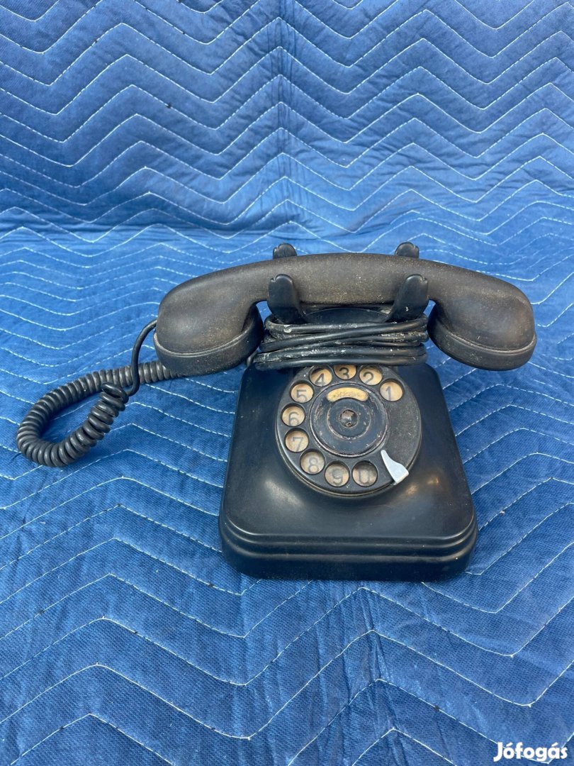 Antik tárcsás bakelit telefon - Magyar posta felirattal