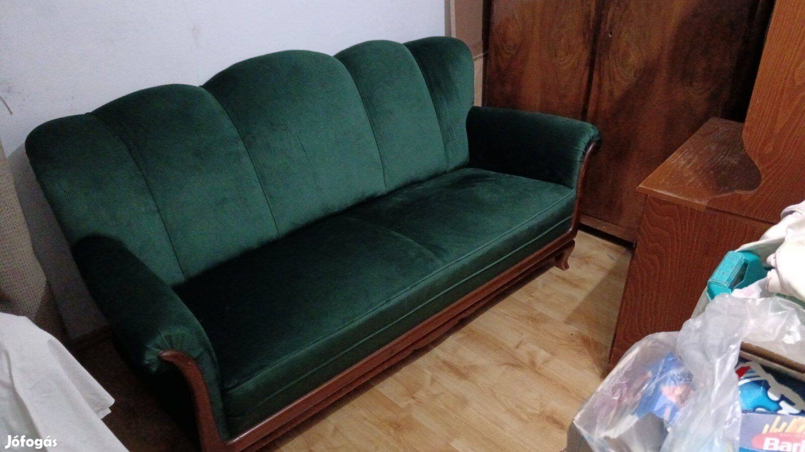 Antik ülőgarnitúra, kanapé +2 fotel