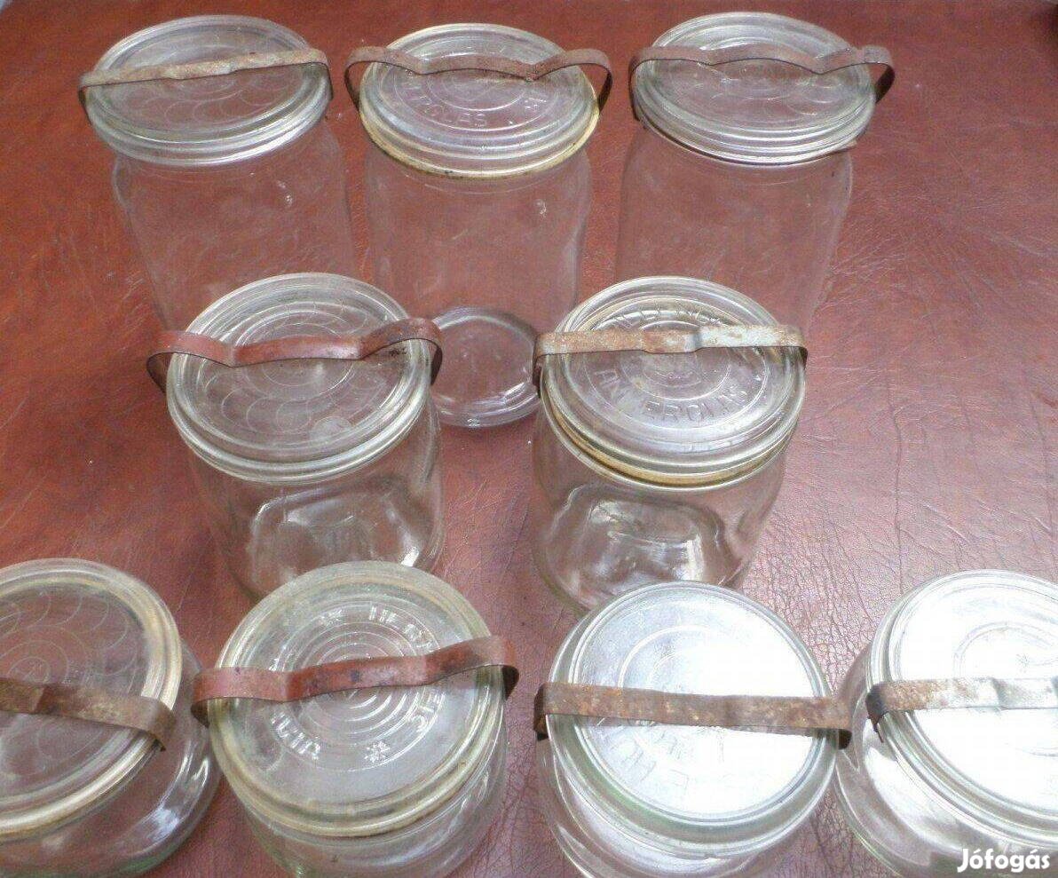 Antik üveg Anker Glas 9db egyben