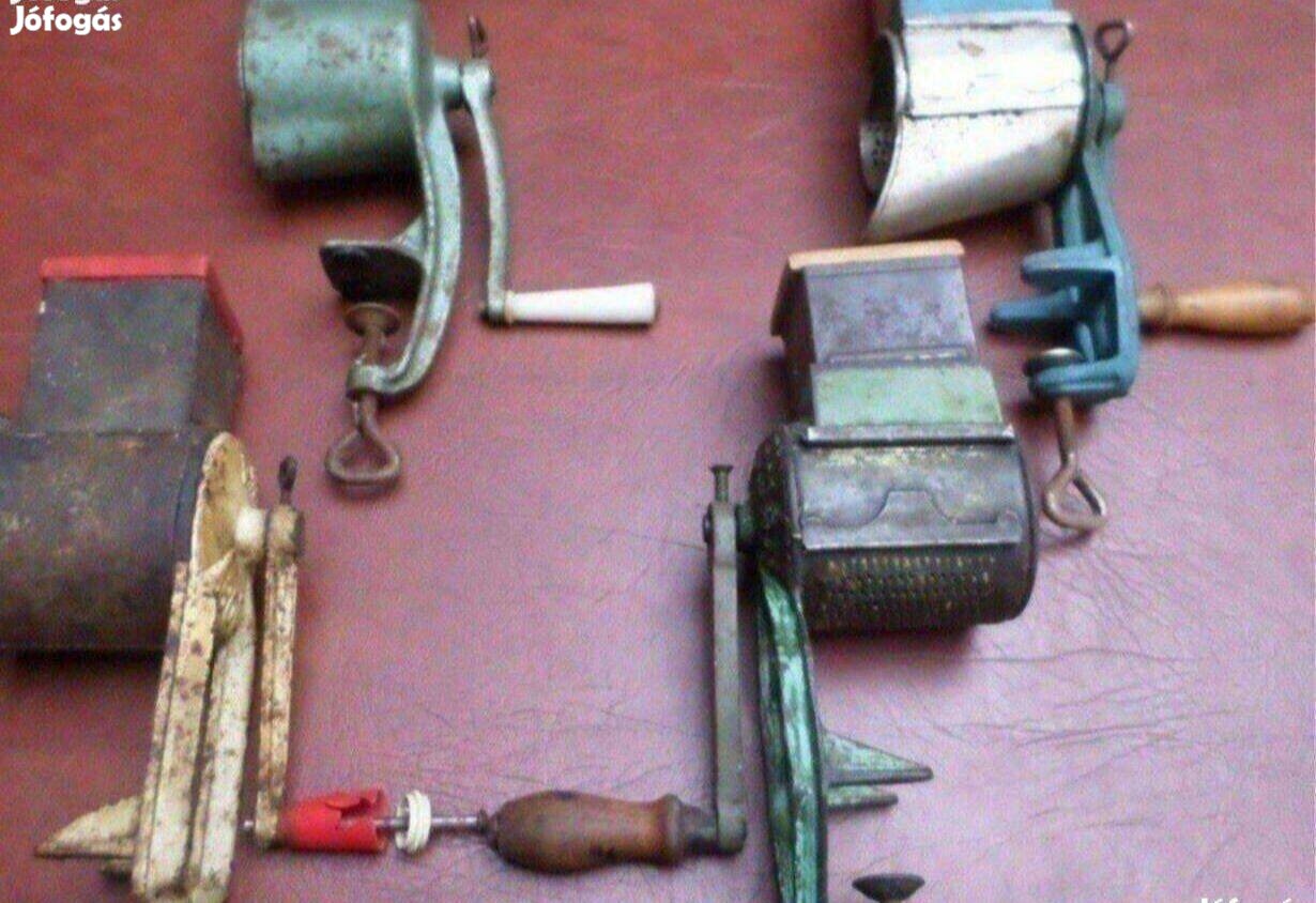 Antik vas diódaráló gyűjtemény öntöttvas daráló