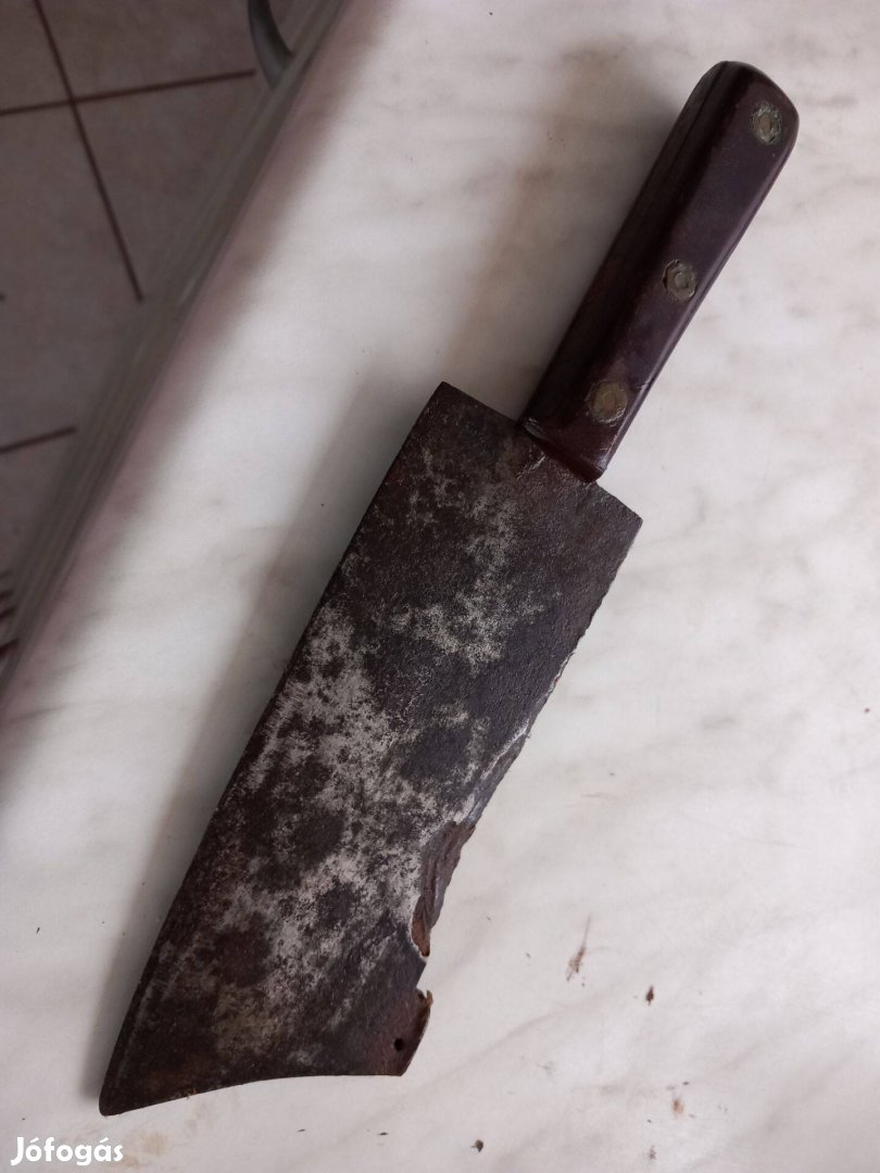 Antik vas nehéz kis konyhai bárd 25cm