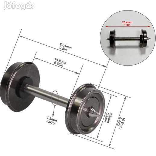 Antikolt Fém Kerék 11mm DC H0/1:87  (4225)