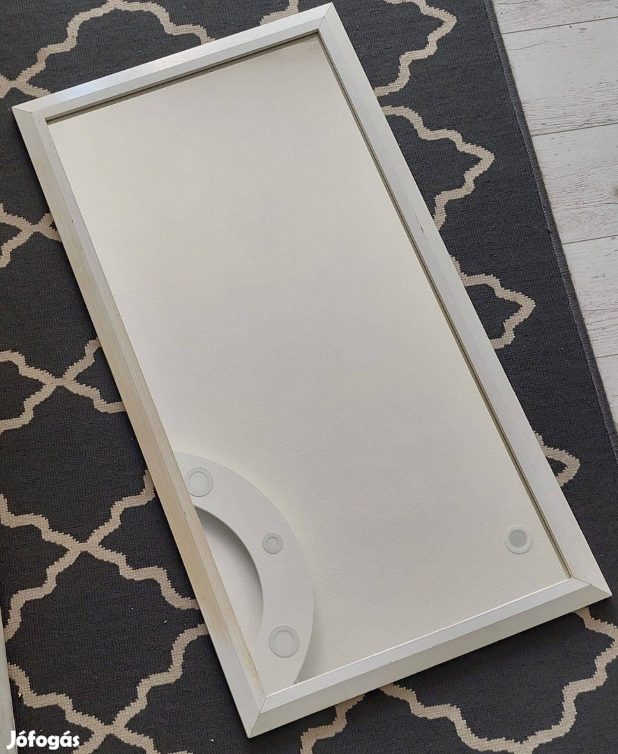 Antikolt fakeretes fehér tükör