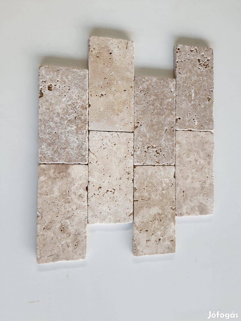 Antikolt travertin 7,5x15x1,2 cm tömítetlen mészkő burkolat eladó!