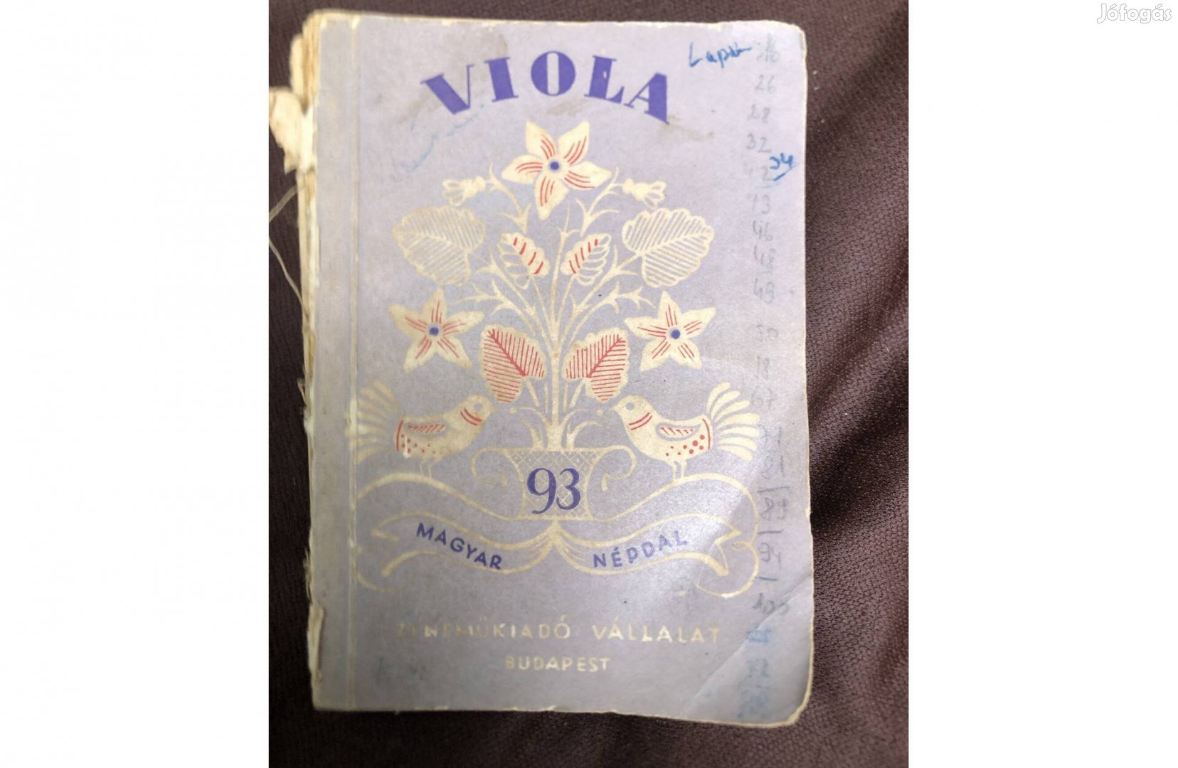 Antikvár könyv Viola 93 magyar népdal 1800 Ft
