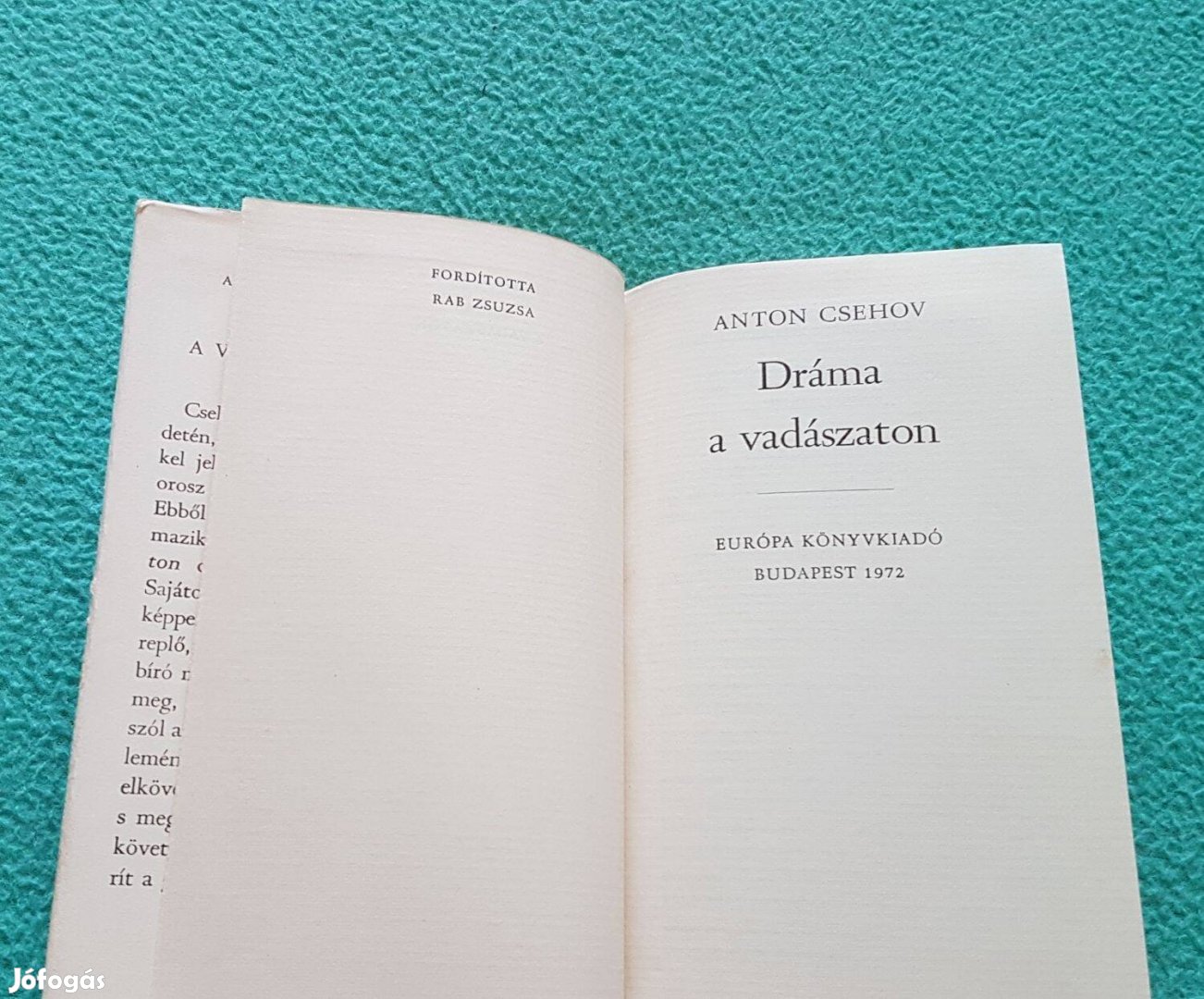 Anton Csehov: Dráma a vadászaton könyv (Európa könyvkiadó)