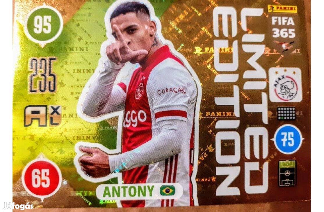 Antony Ajax Amsterdam Limited Edition focis kártya Panini 2021 Update