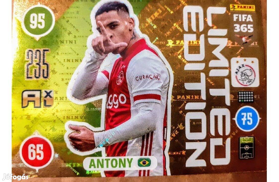 Antony Ajax Amsterdam Limited Edition focis kártya Panini 2021 Update