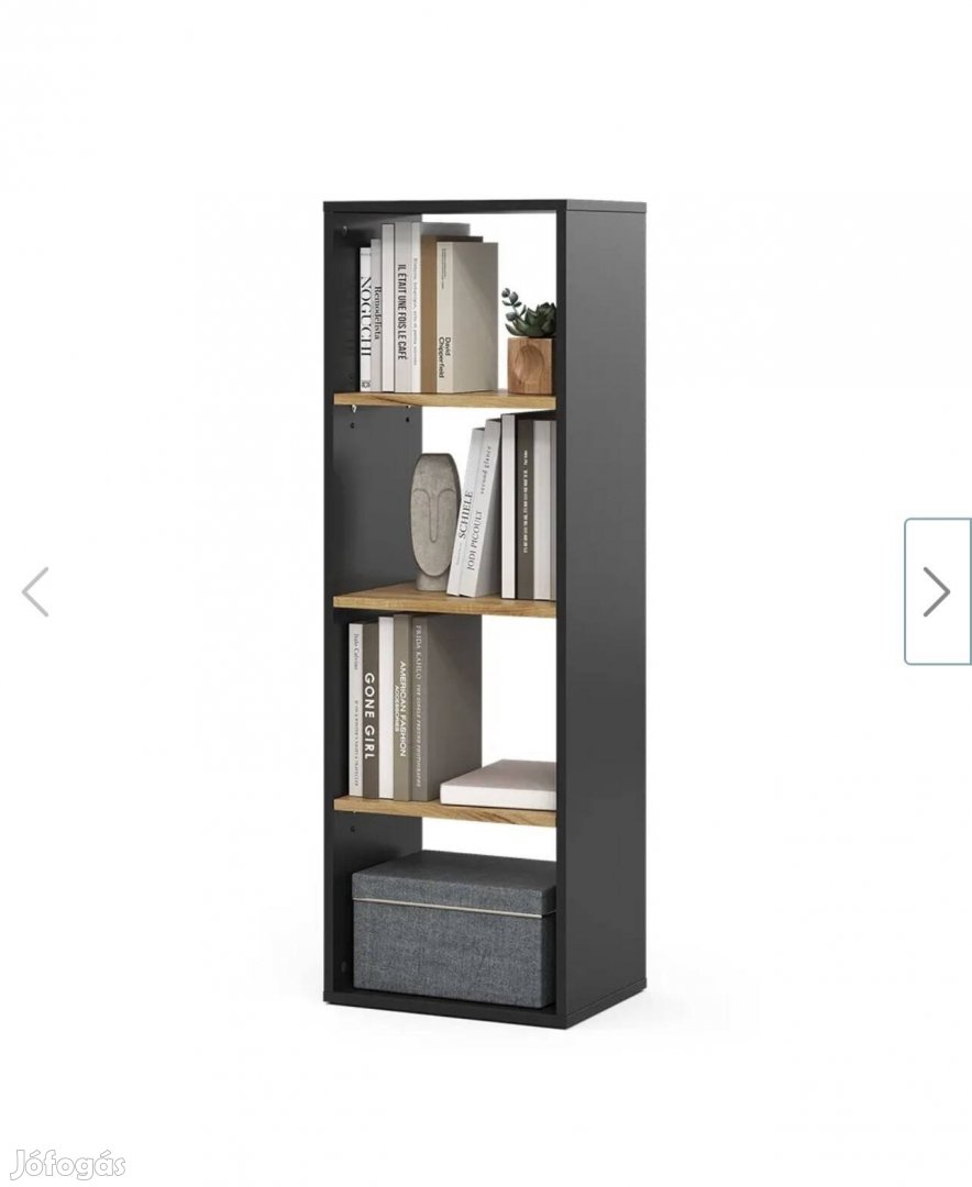 Antracit tölgy könyvespolc