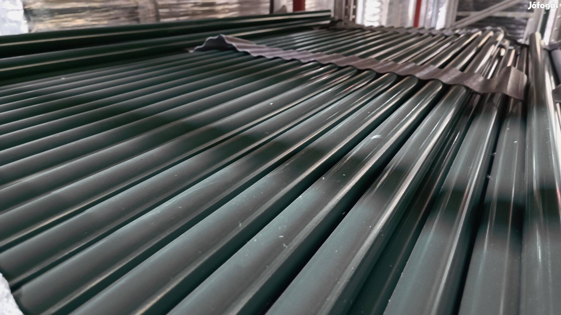 Antracit kerítésoszlop, cső oszlop, kerítés acéloszlop -